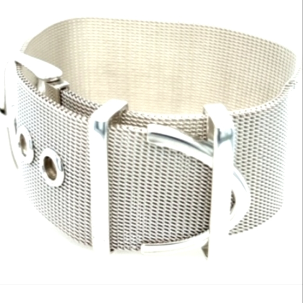 Tiffany & Co. Sterling Silver "Somerset" Mesh Adjustable Buckle Bracelet - Picture 4 of 7